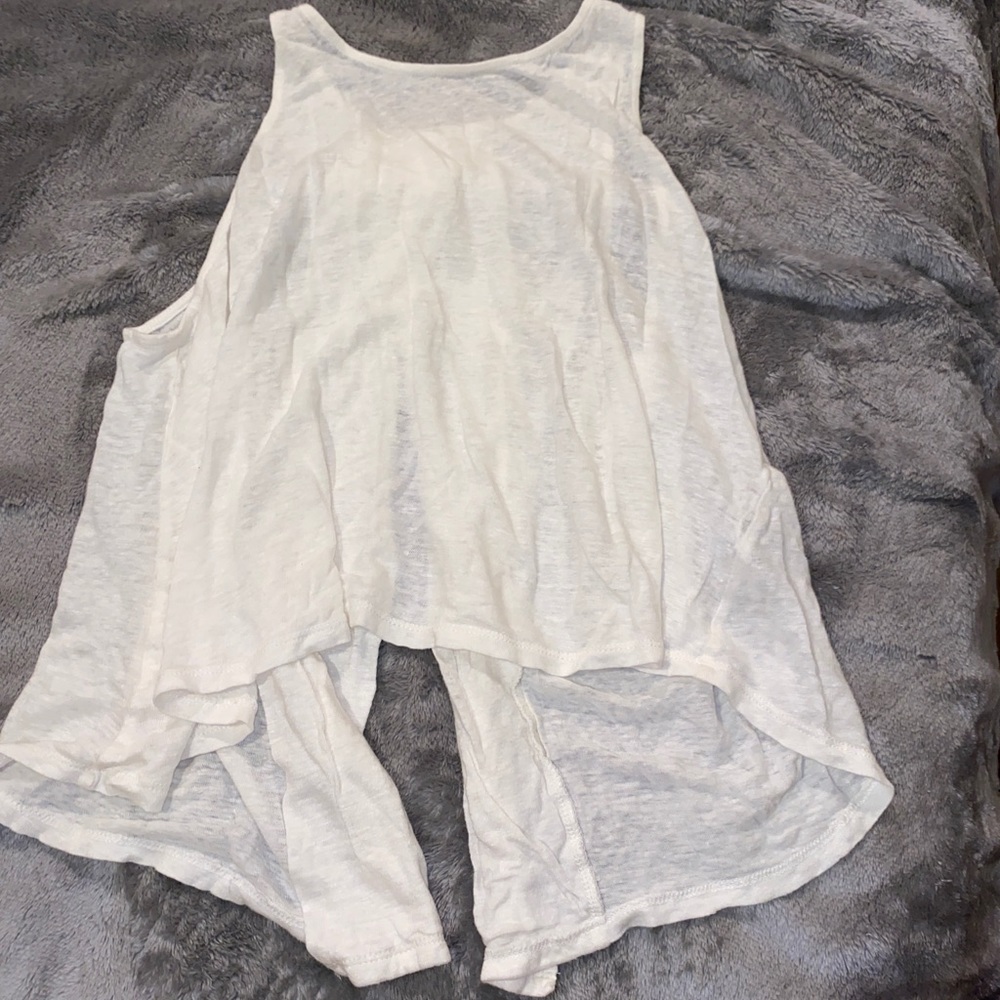Open Back White Tank Top